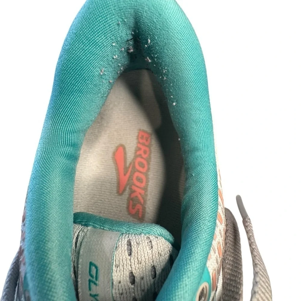 Brooks Glycerin 20 Running Shoes Womens 10.5 Gray Teal Cushioned Neutral Trainer